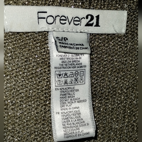 CUTE SWEATER-TYPE TOP ~ SIZE SMALL ~ BROWN WITH GOLD FLECKS ~ LIGHTWEIGHT FABRIC - Picture 8 of 8